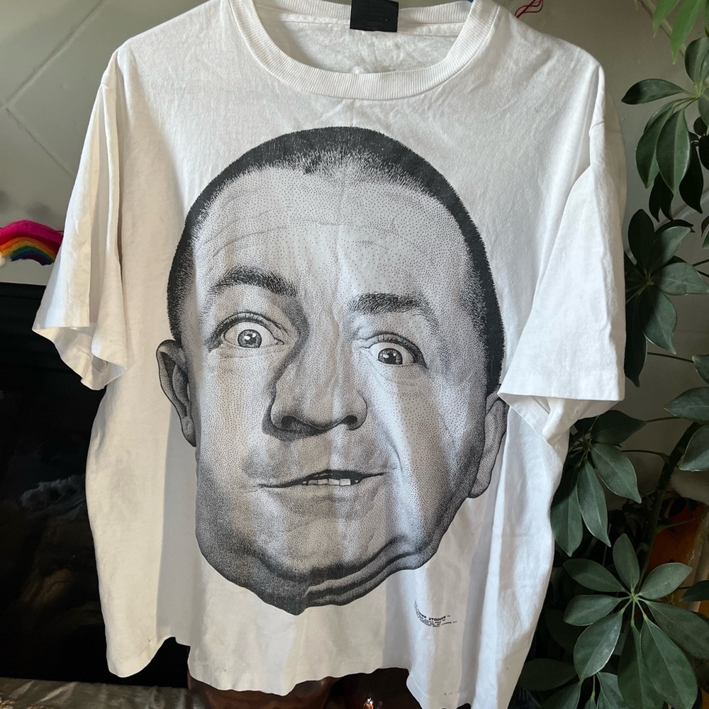 Vintage Curly Howard Three Stooges T Shirt Mens XL Single Stitch good condition